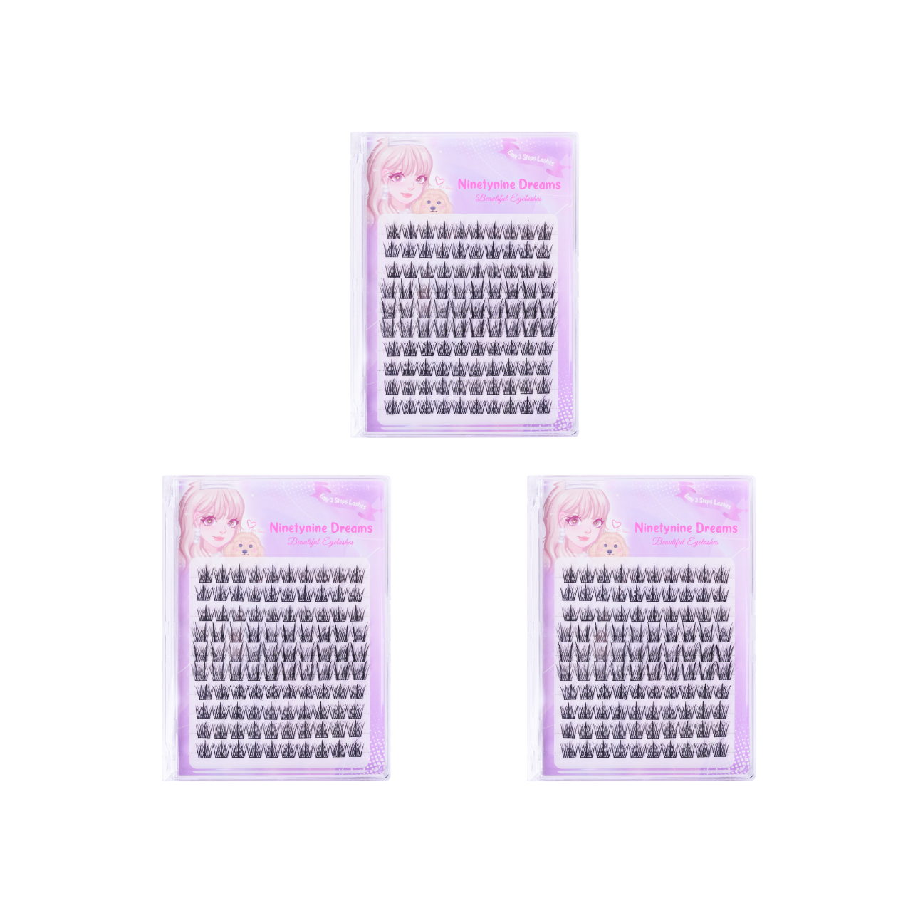 100PCs Easy-Three-Steps Lashes