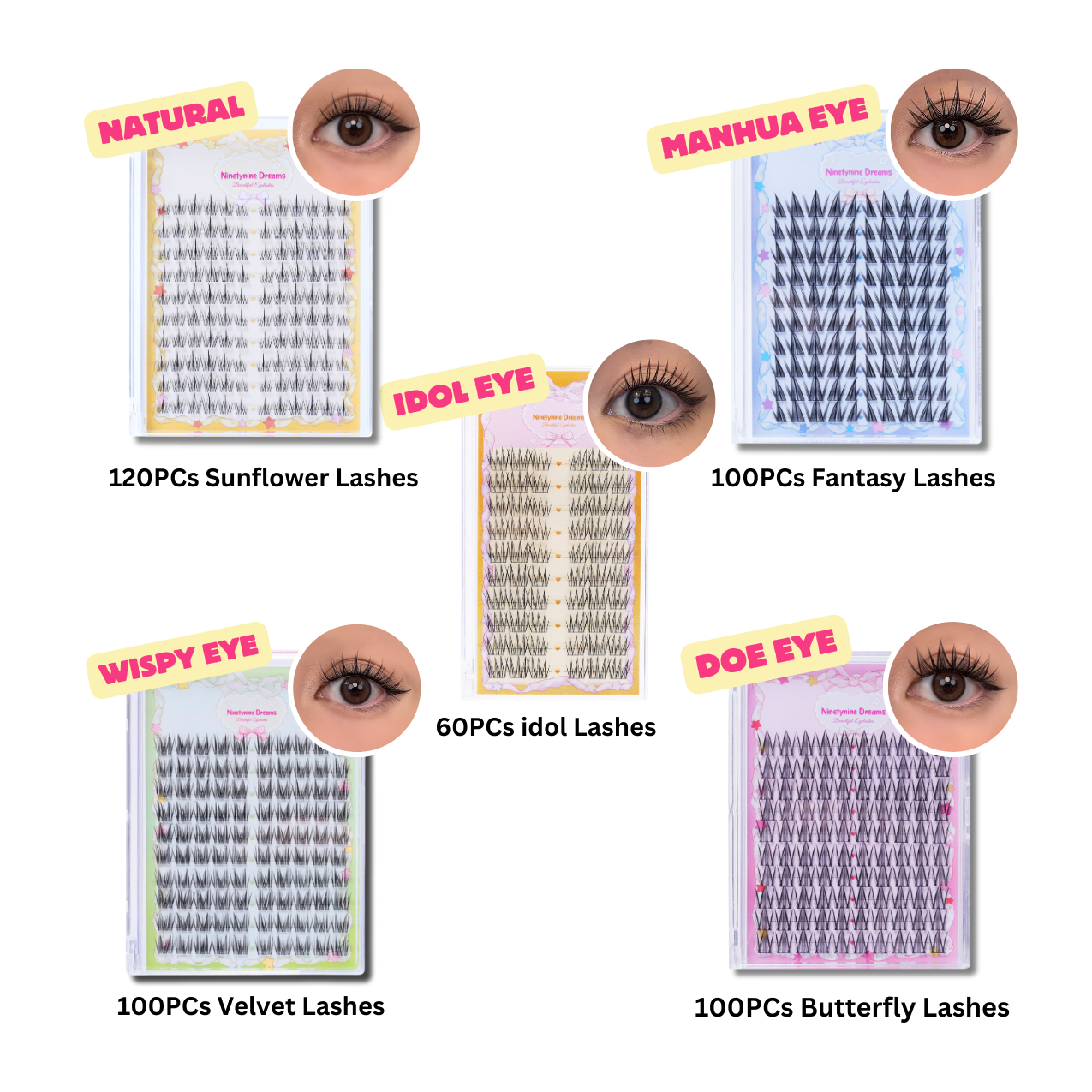 The 480PCs Ninetynine Dreams Lashes Bundle