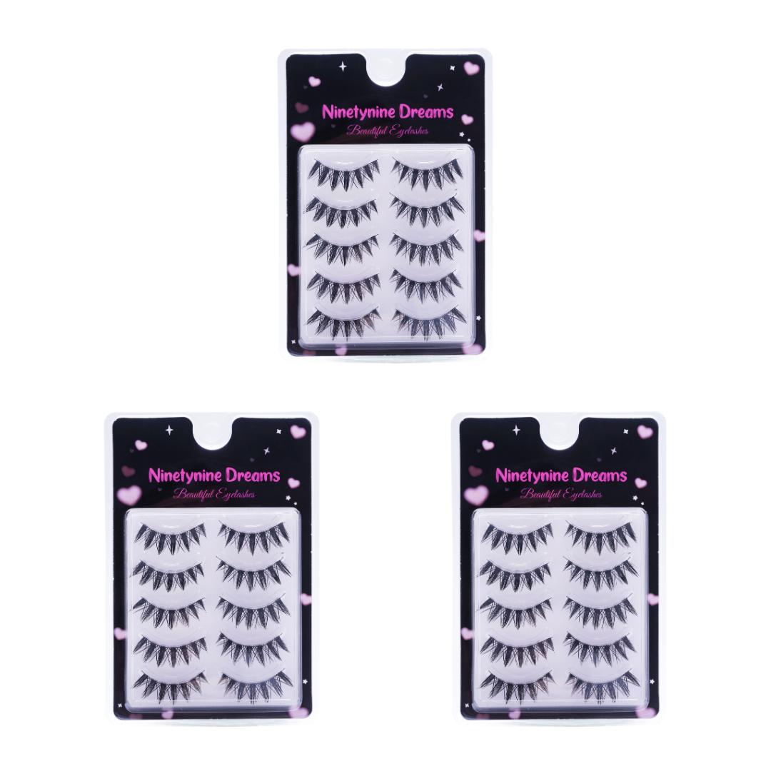 5 Pairs Bunny Ear Lashes - Ninetynine Dreams