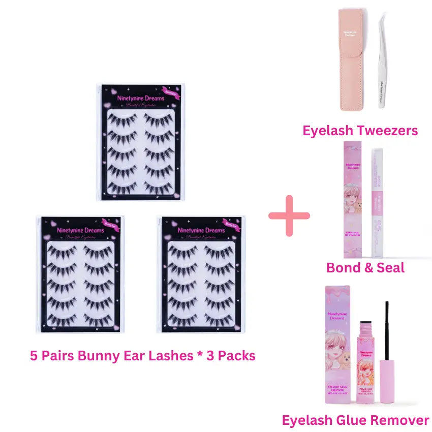 5 Pairs Bunny Ear Lashes