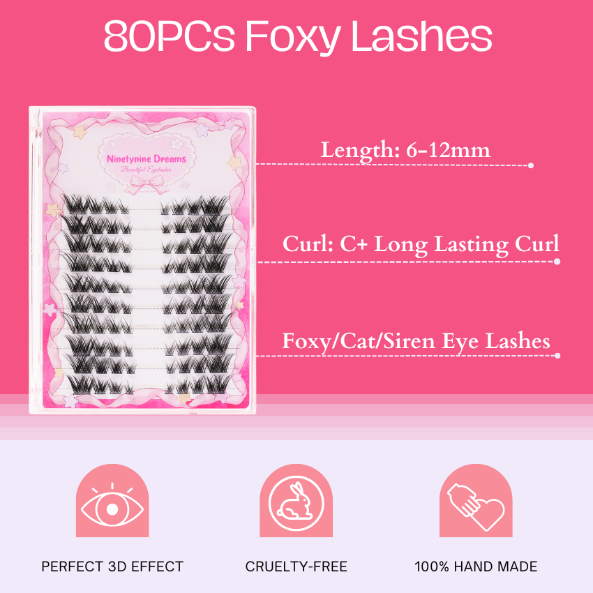 80PCs Foxy Lashes - Ninetynine Dreams