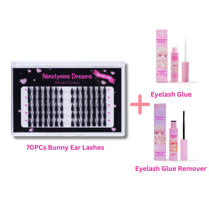 70PCs Bunny Ear Lashes