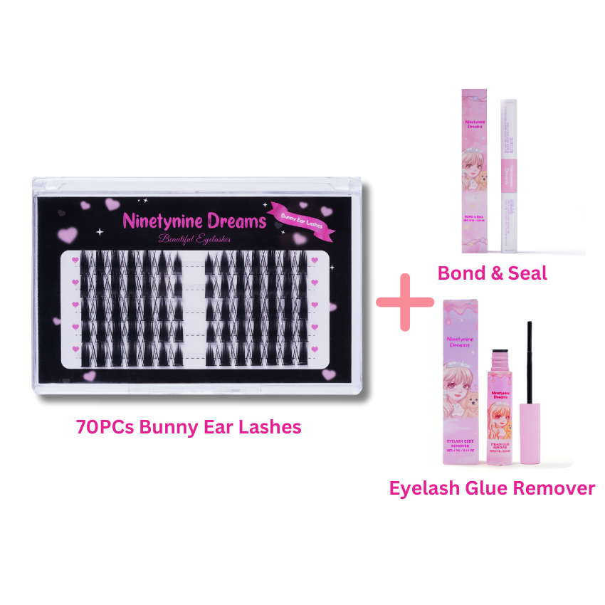 70PCs Bunny Ear Lashes