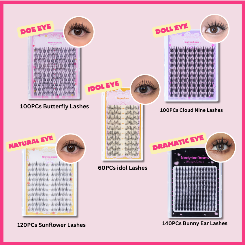 ♡ 520PCs Ninetynine Dreams Manhua Lashes Bundle - Cloud Nine, Butterfly, idol, Sunflower, Bunny Ear ♡