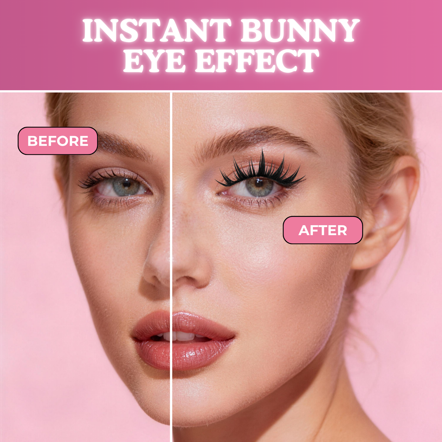 70PCs Bunny Ear Lashes