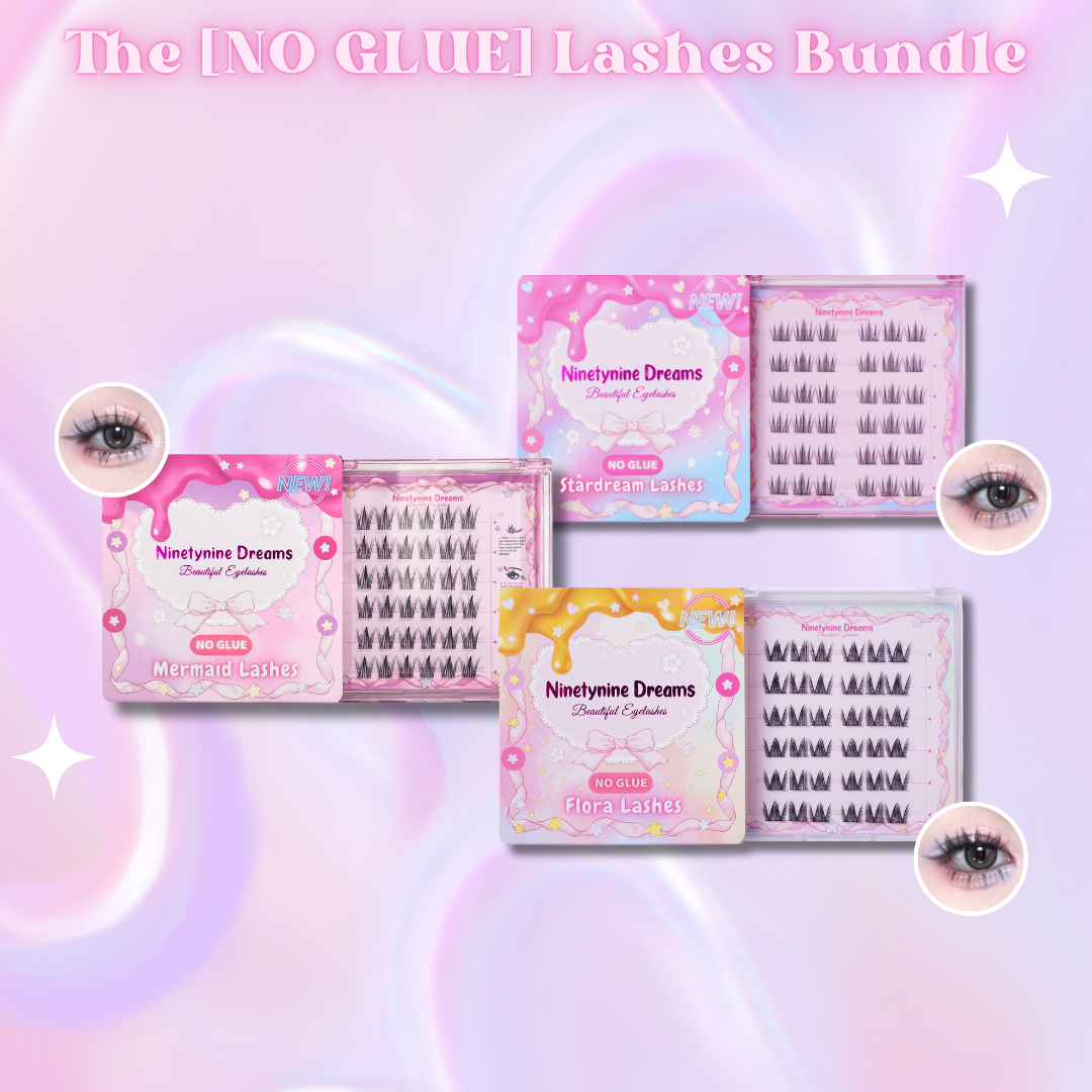 The [NO GLUE] Self-Adhesive Lashes Bundle (3 Styles - Stardream, Mermaid, Flora)