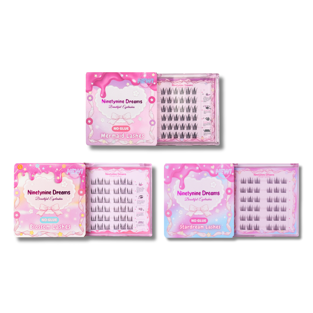 The [NO GLUE] Self-Adhesive Lashes Bundle (3 Styles - Blossom, Stardream, Mermaid)
