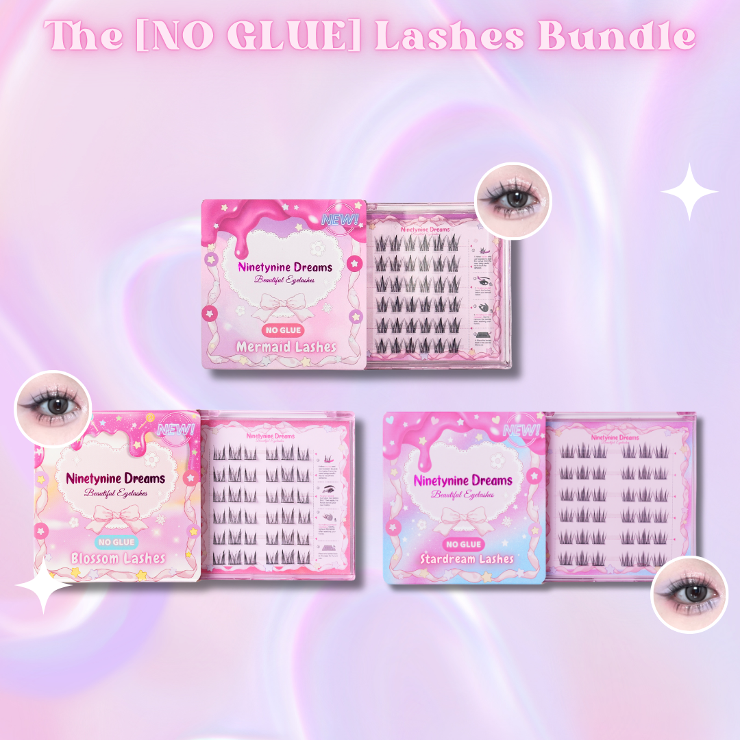 The [NO GLUE] Self-Adhesive Lashes Bundle (3 Styles - Blossom, Stardream, Mermaid)