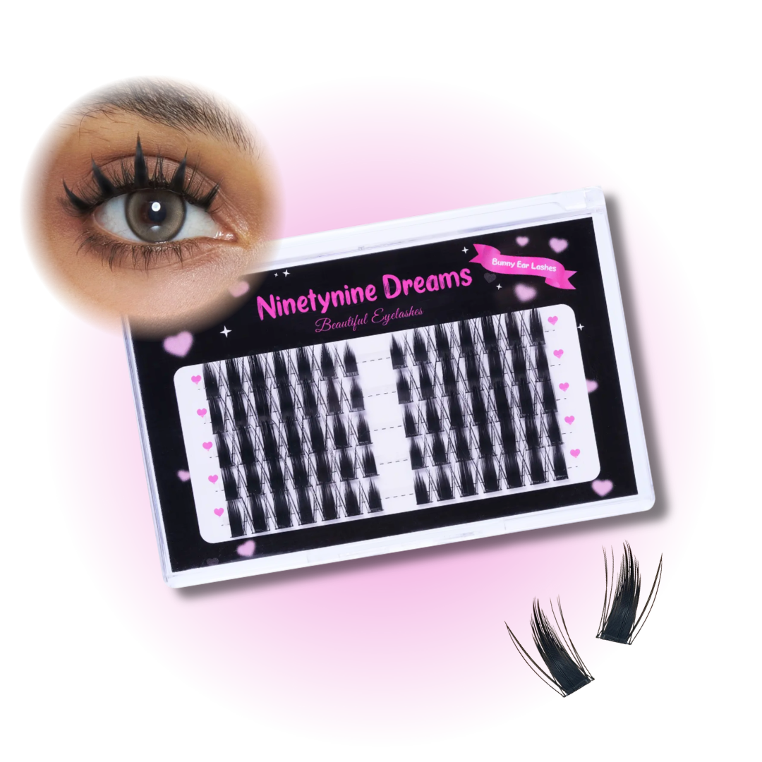アイケア BONNY LASHES Premium 70PCs Bunny Ear Lashes | Dramatic & Spiky Lashes | Ninetynine Dreams