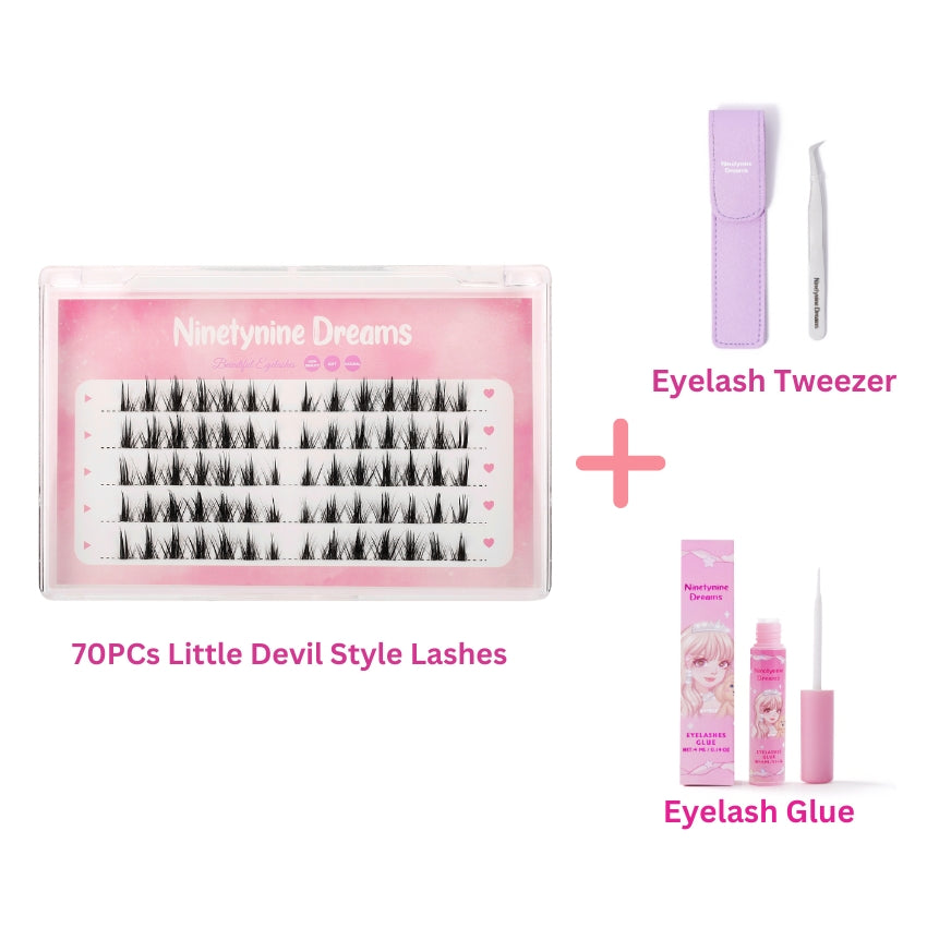 70PCs Little Devil Style Lashes - Ninetynine Dreams