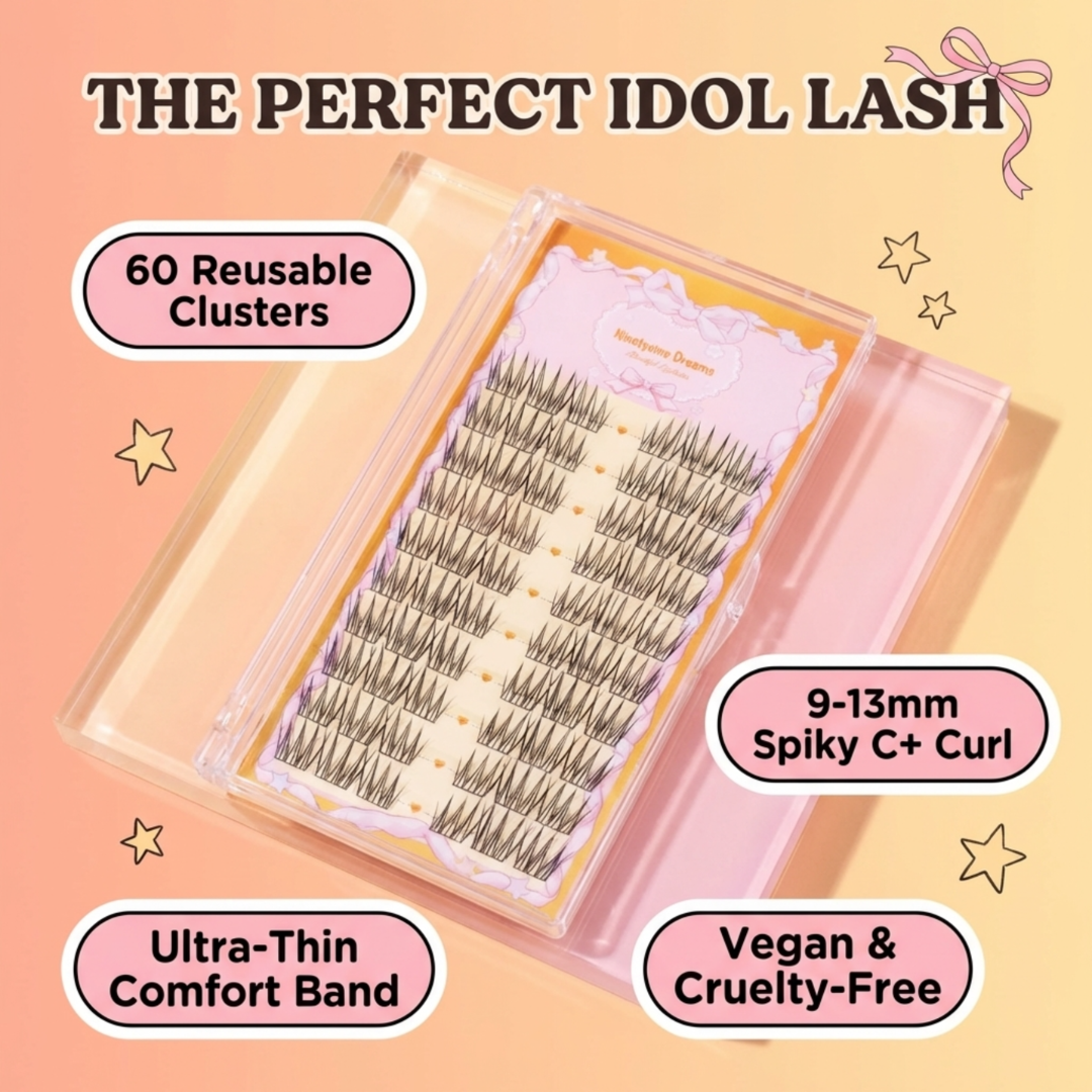 60PCs idol Lashes | Kpop Idol Natural Lashes | Ninetynine Dreams