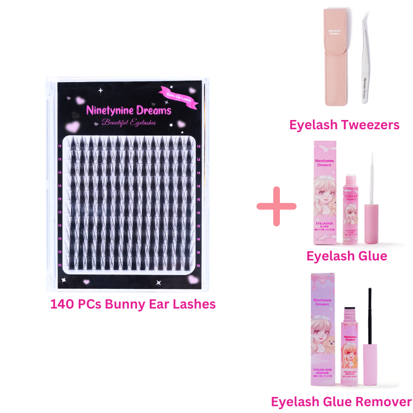 140PCs Bunny Ear Lashes
