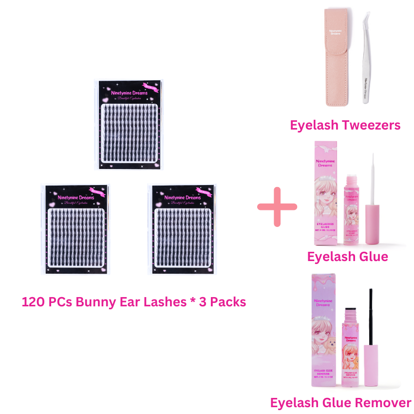 140PCs Bunny Ear Lashes
