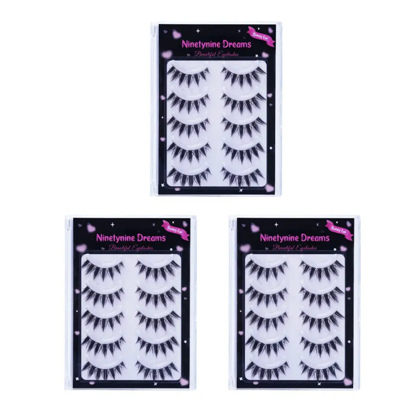 5 Pairs Bunny Ear Lashes Ninetynine Dreams