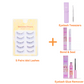 Photo of Ninetynine Dreams 5 Pairs idol Strip Lashes single pack, displayed alongside bond and seal, precision tweezers, and lash remover—offering a complete kit for effortless lash application and removal.