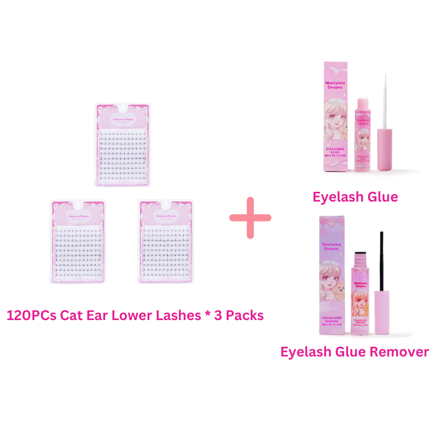 120PCs Cat Ear Lower Lashes