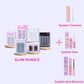 Ninetynine Dreams Glam Bundle featuring all 6 lash styles along with essential accessories—lash tweezers, lash glue, and lash remover. 