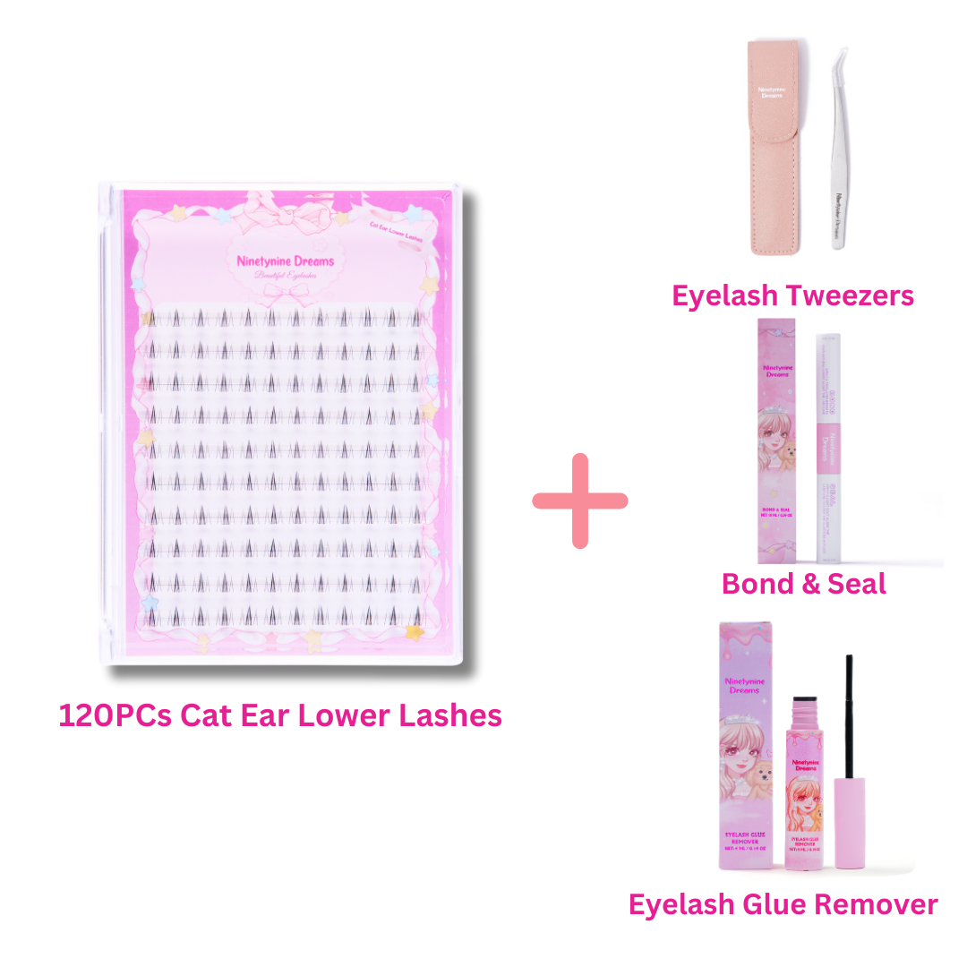 120PCs Cat Ear Lower Lashes
