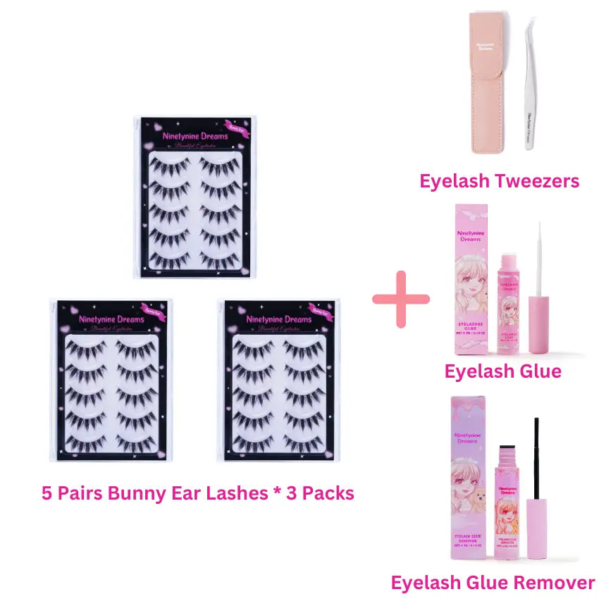 5 Pairs Bunny Ear Lashes