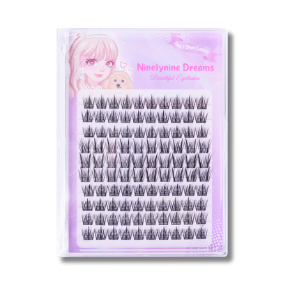 Front view of Ninetynine Dreams Easy 3 Steps Lashes showcasing casing and lashes