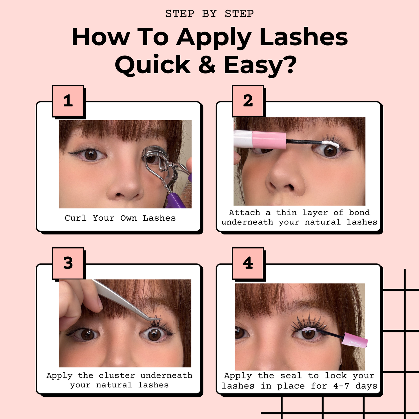 140PCs Bunny Ear Lashes