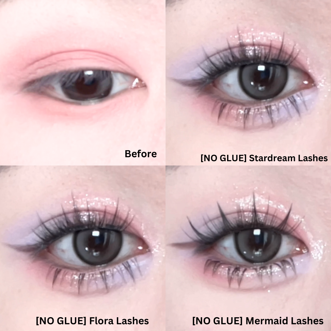The [NO GLUE] Self-Adhesive Lashes Bundle (3 Styles - Stardream, Mermaid, Flora)