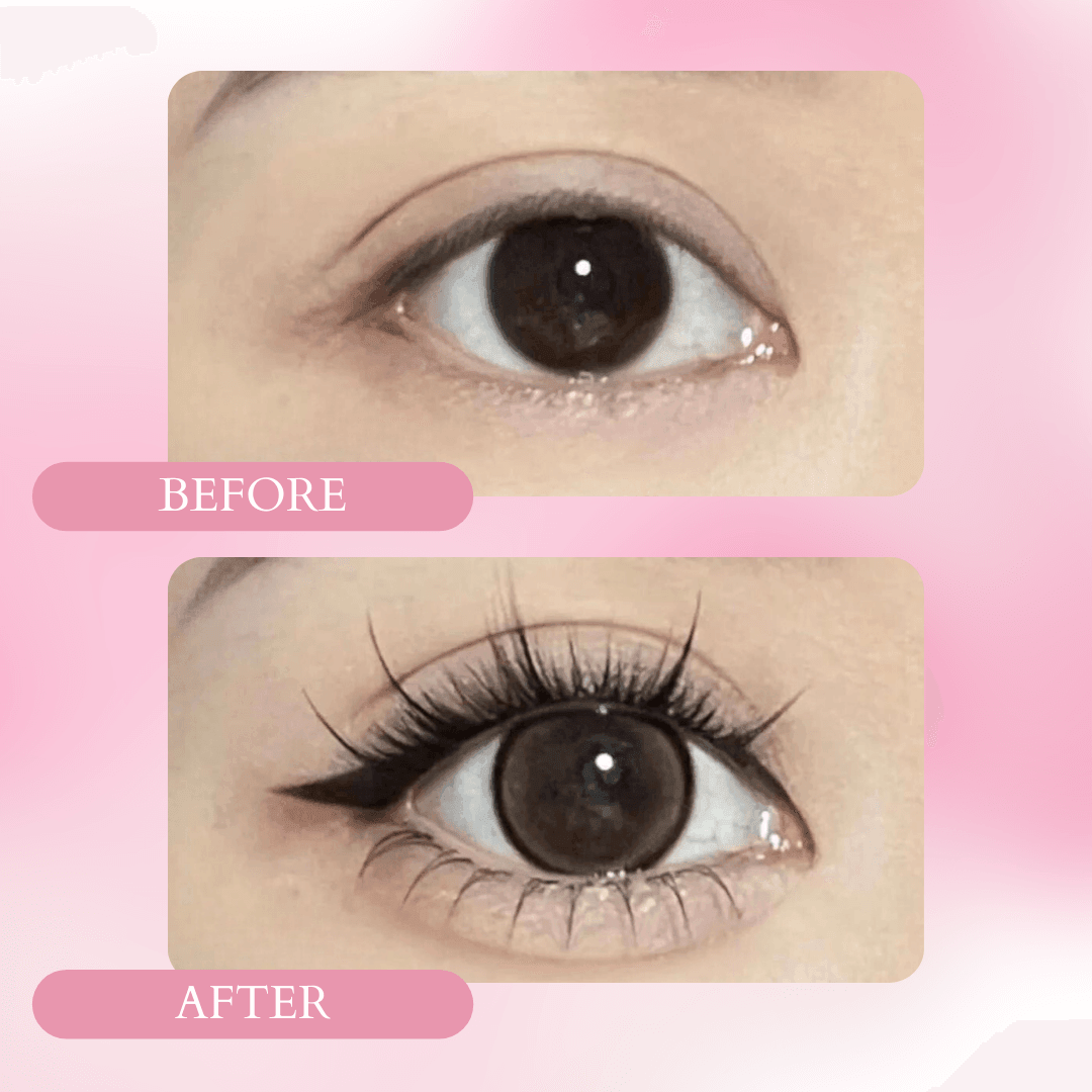 140PCs Moon Light Style Lashes - Before & After
