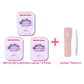 Three pack bundle of No Glue Cottonkiss Lashes with tweezers