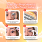 Step-by-step tutorial for applying No Glue Honeybun Lashes