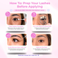 Step-by-step guide on preparing your natural lashes before applying [NO GLUE] Pinkwhisper self-adhesive cluster lashes.