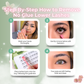 Step-by-step guide for safely removing No Glue lower lashes from the Everglow Bundle
