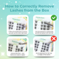Graphic on how to remove Ninetynine Dreams Twinkle Lashes correctly using tweezers. Lash application guide with dos and don'ts