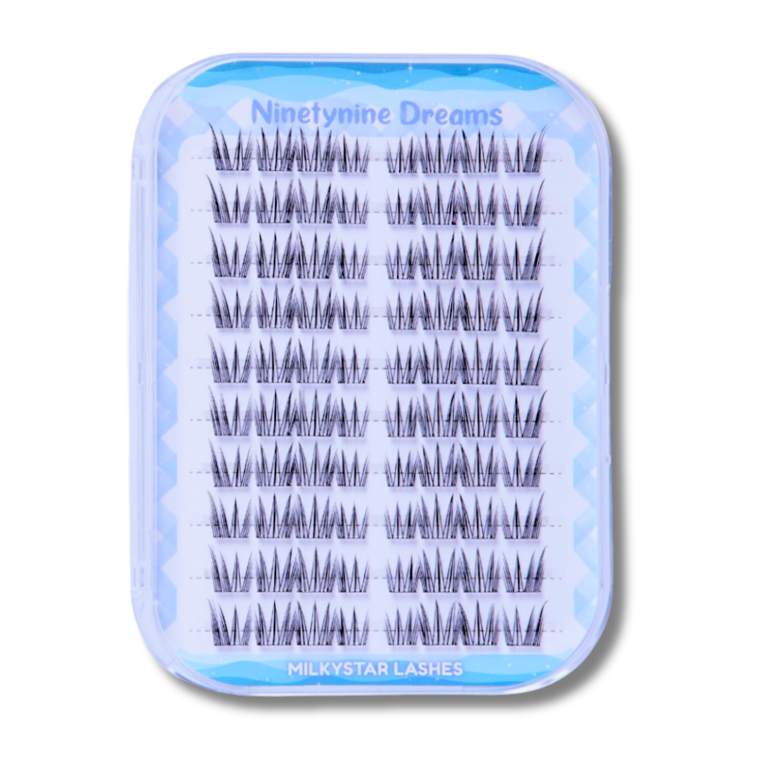 Milkystar self-adhesive lash clusters tray by Ninetynine Dreams