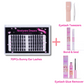 Ninetynine Dreams Bunny Ear Lashes – 1 pack accessory photo. Eyelash Tweezers, Bond & Seal,  Eyelash Glue Remover. premium cluster false eyelashes in black, wispy and lightweight lash extensions for natural, fluffy volume.