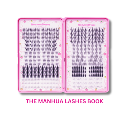 Ninetynine Dreams Manhua Lashes Book with 10 styles of anime inspired lash clusters