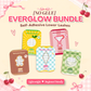 Ninetynine Dreams No Glue Everglow Bundle featuring six self-adhesive lower lash styles for natural and doll-eye looks
