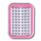 Close-up of the [NO GLUE] Afterblush self-adhesive cluster lash tray with pre-mapped lash clusters.