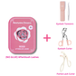 [NO GLUE] Afterblush self-adhesive cluster lashes bundled with eyelash tweezers, an eyelash curler, and a partial eyelash curler.