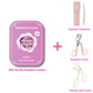 [NO GLUE] Petaline self-adhesive cluster lashes bundled with eyelash tweezers, an eyelash curler, and a partial eyelash curler.
