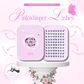 [NO GLUE] Pinkwhisper self-adhesive cluster lashes featuring a lightweight, beginner-friendly, dramatic lash style with a reusable jelly band.