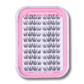 Close-up of the [NO GLUE] Roseveil self-adhesive cluster lash tray with pre-mapped lash clusters.