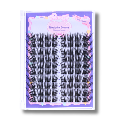 Ninetynine Dreams Pixie Lashes 80PCS DIY lash clusters with lightweight wispy manhua-inspired lash segments.