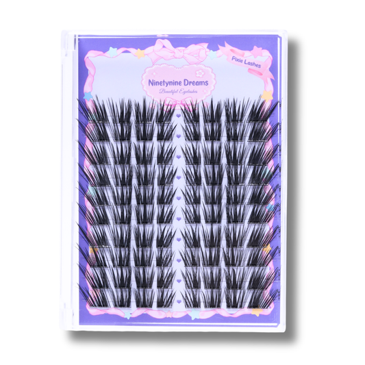 Ninetynine Dreams Pixie Lashes 80PCS DIY lash clusters with lightweight wispy manhua-inspired lash segments.