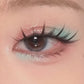 Close-up video of eye wearing Ninetynine Dreams Cloud Nine lashes with pastel eyeshadow and glitter, showcasing wispy lash look