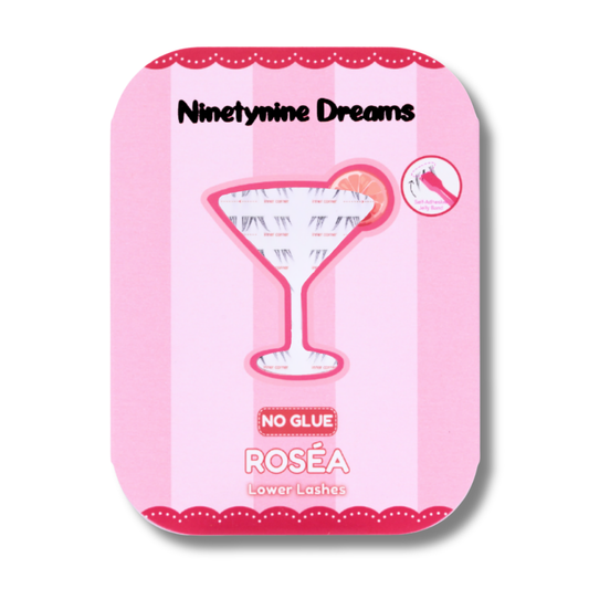 Roséa No Glue Lower Lashes product packaging by Ninetynine Dreams.