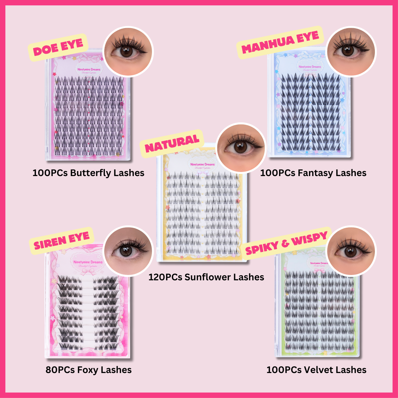 The 500PCs Ninetynine Dreams Lashes Bundle