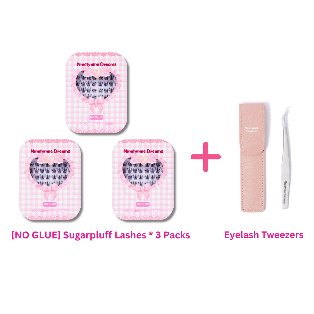 Three pack bundle of No Glue Sugarpluff Lashes