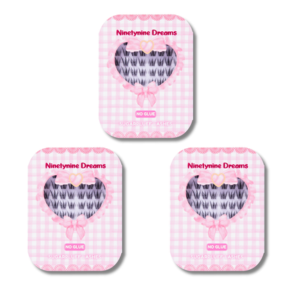 Three pack bundle of No Glue Sugarpluff Lashes