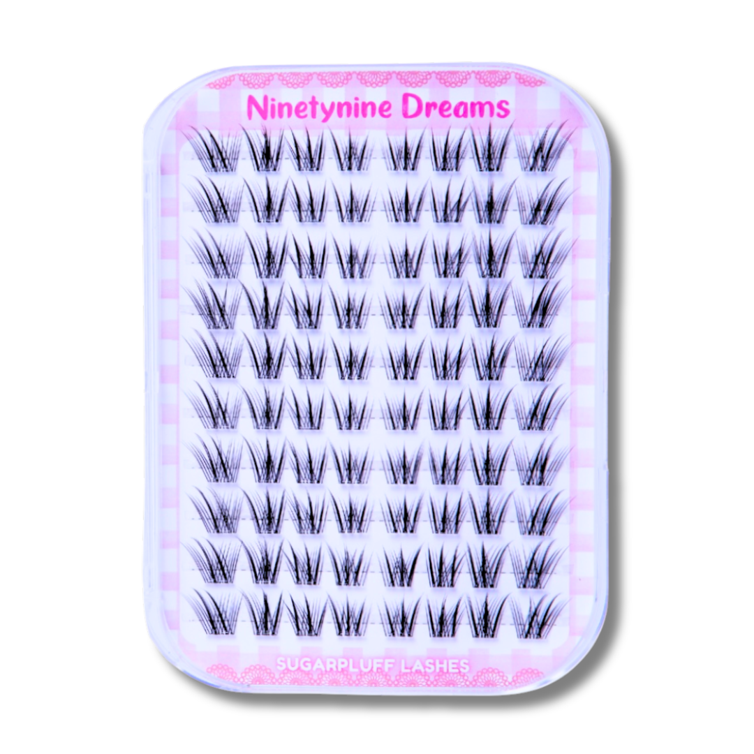 Sugarpluff self-adhesive lash clusters tray by Ninetynine Dreams