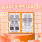 Ninetynine Dreams The Manhua Lashes Book – new limited edition all-in-one lash set featuring 9 upper lash styles and 2 lower lash styles. Includes natural, spiky, and dramatic false eyelash clusters for versatile looks. Graphic with the names and lengths of all the lashes included.
